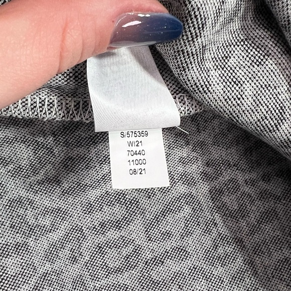 Ann Taylor Leopard Print Long Sleeve Mock Neck Top - black/white, L - Picture 6 of 11